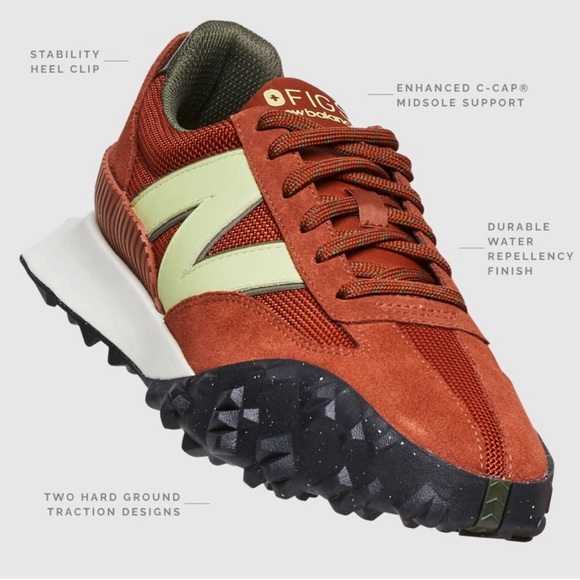 Figs New Balance Red and Green Sneakers - Picture 9 of 12